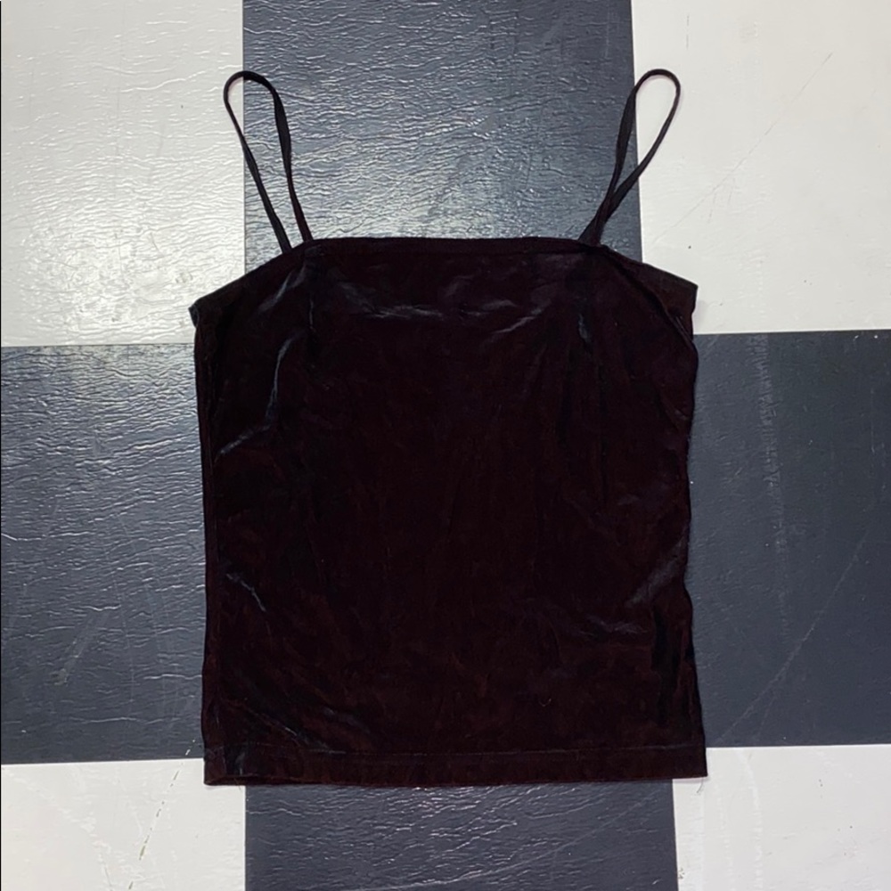 Burgundy Black Colorshift Velvet Cami 🥀